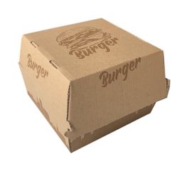 Hamburger box barna lebomló (50db)