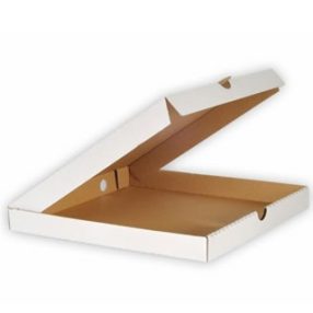   36 os CSAPOTT  pizzadoboz fehér/barna KRAFT (100db) lebomló